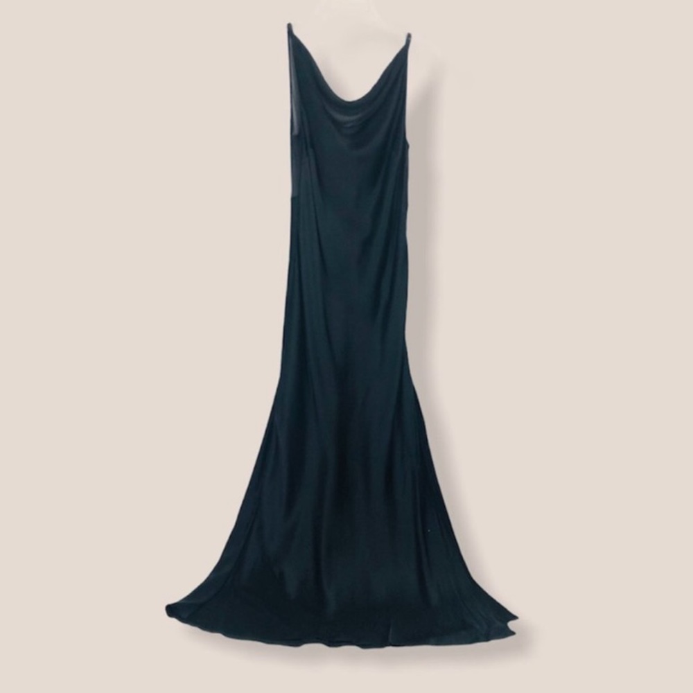 Vintage 90’s 100% Silk Slip Dress Backless Silk Dress Cowl Holiday Dress Prom - Picture 3 of 13